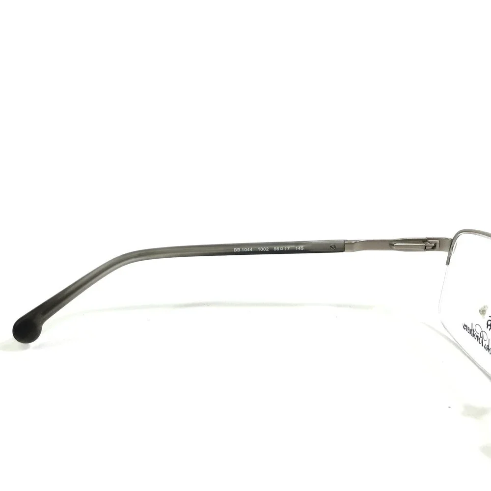 Brooks Brothers Eyeglasses Frames BB1044 1002 Gray Square Half Rim 56-17-145